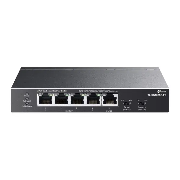 Switch TP-Link TL-SG1005P-PD 5 porturi PoE++ in 4 PoE+ out