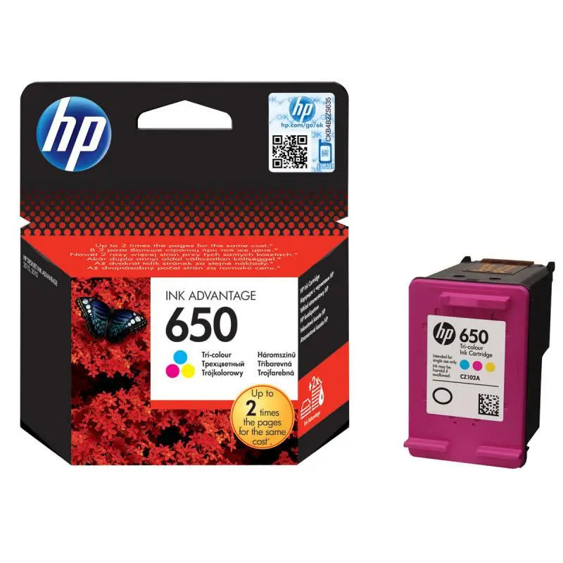 Cartuș inkjet HP 650 CZ102AE tricolor