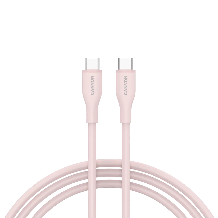 Cablu USB-C Canyon OnWire 60SC 60W 1m roz Pink Sand