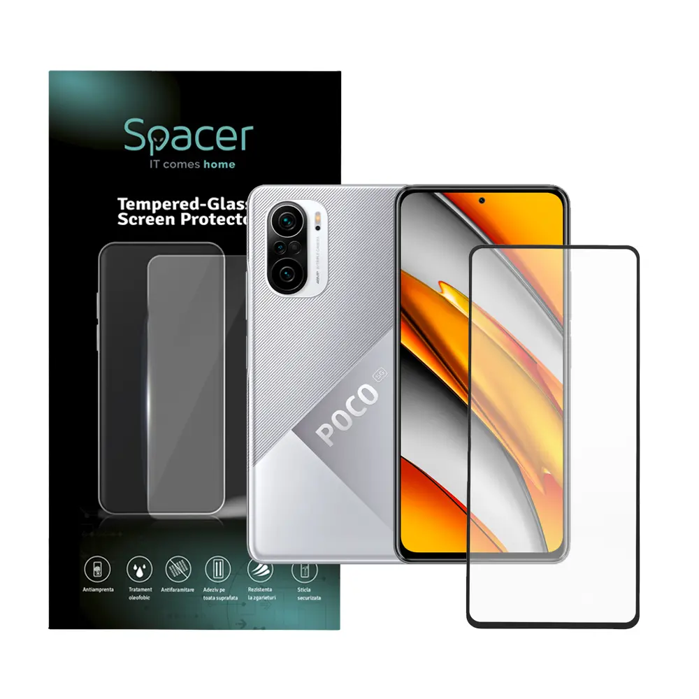 Folie sticlă Spacer Xiaomi Pocophone F3 5G 9D 9H