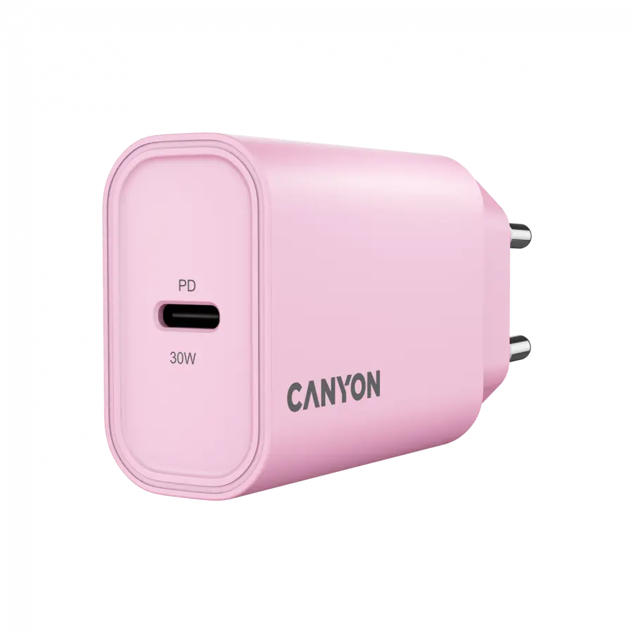 Incarcator retea Canyon OnCharge 30CL 30W USB-C PD roz