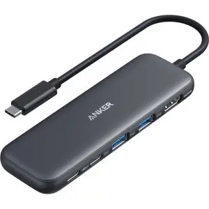 Hub USB Anker 332 USB-C 5-in-1 4K HDMI 85W PD gri
