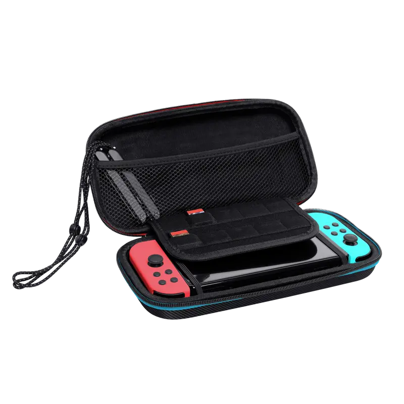 Hardcase pentru Nintendo Switch, Trust, negru, 10 sloturi pentru jocuri, 130x260x50mm