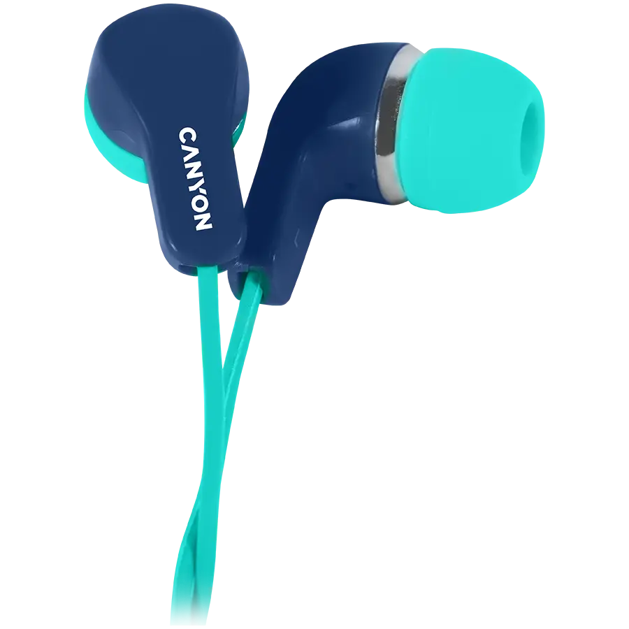CANYON headphones EPM-02 Mic 1.2 m Blue Green