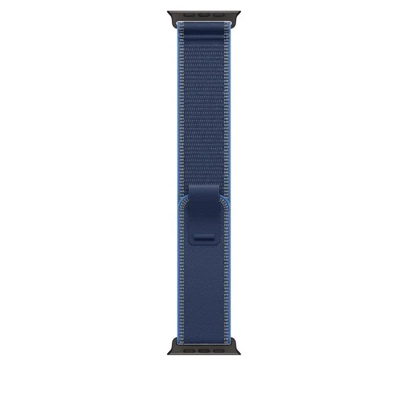 Curea Apple Watch Trail Loop 49mm Blue Bright Blue S/M Black Titanium