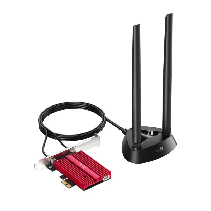 Placa de retea Cudy WE4000, AXE5400, Tri-Band, Wi-Fi 6E, PCIe, Bluetooth 5.3