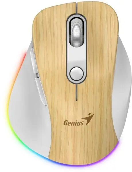 Mouse wireless Genius Ergo 9000S Pro lemn pin 2400dpi