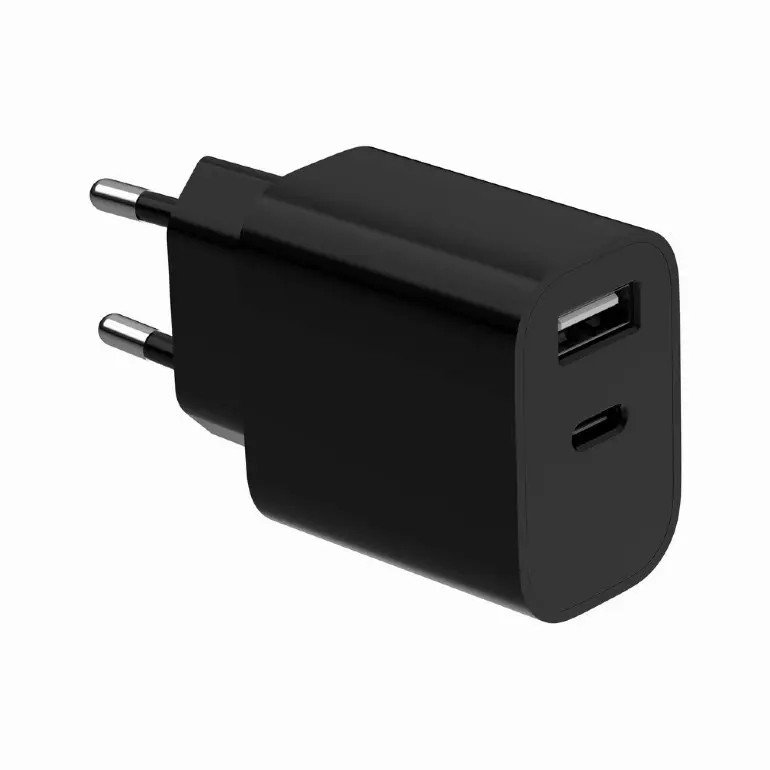 Incarcator USB Gembird 5V 2 4A dual port negru USB-A USB-C