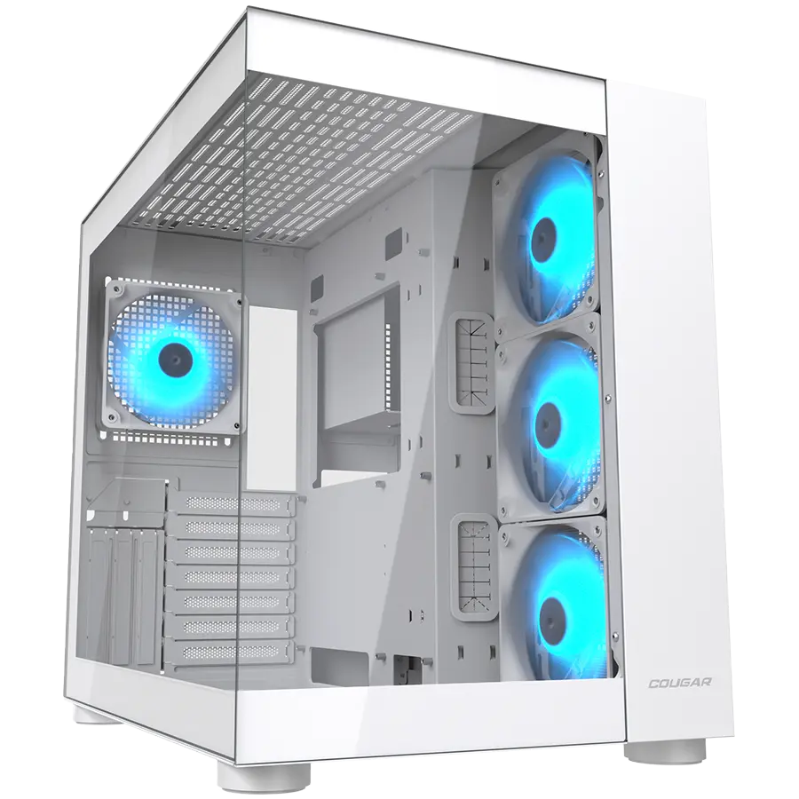 Carcasa computer COUGAR FV150 RGB, Alba, Turnul Mijlociu