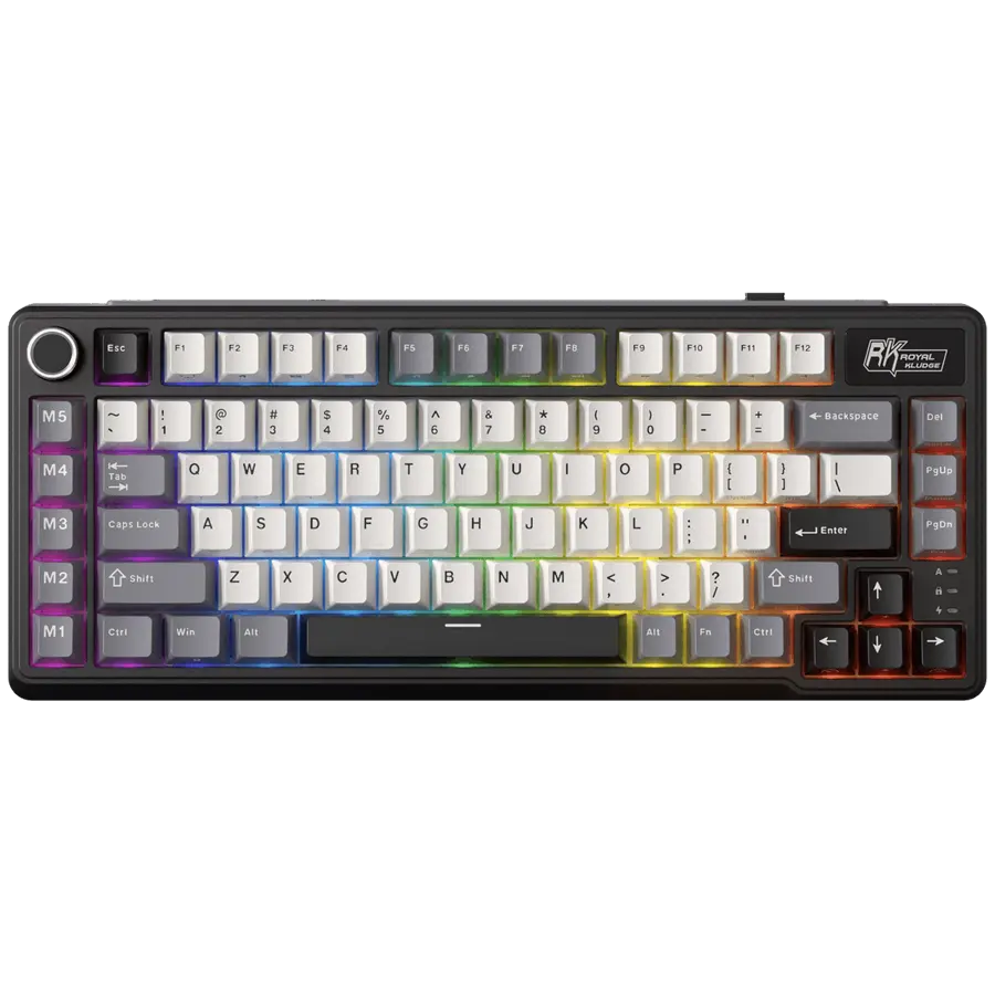 Tastatură Royal Kludge RK-L75 Knight Black Beige