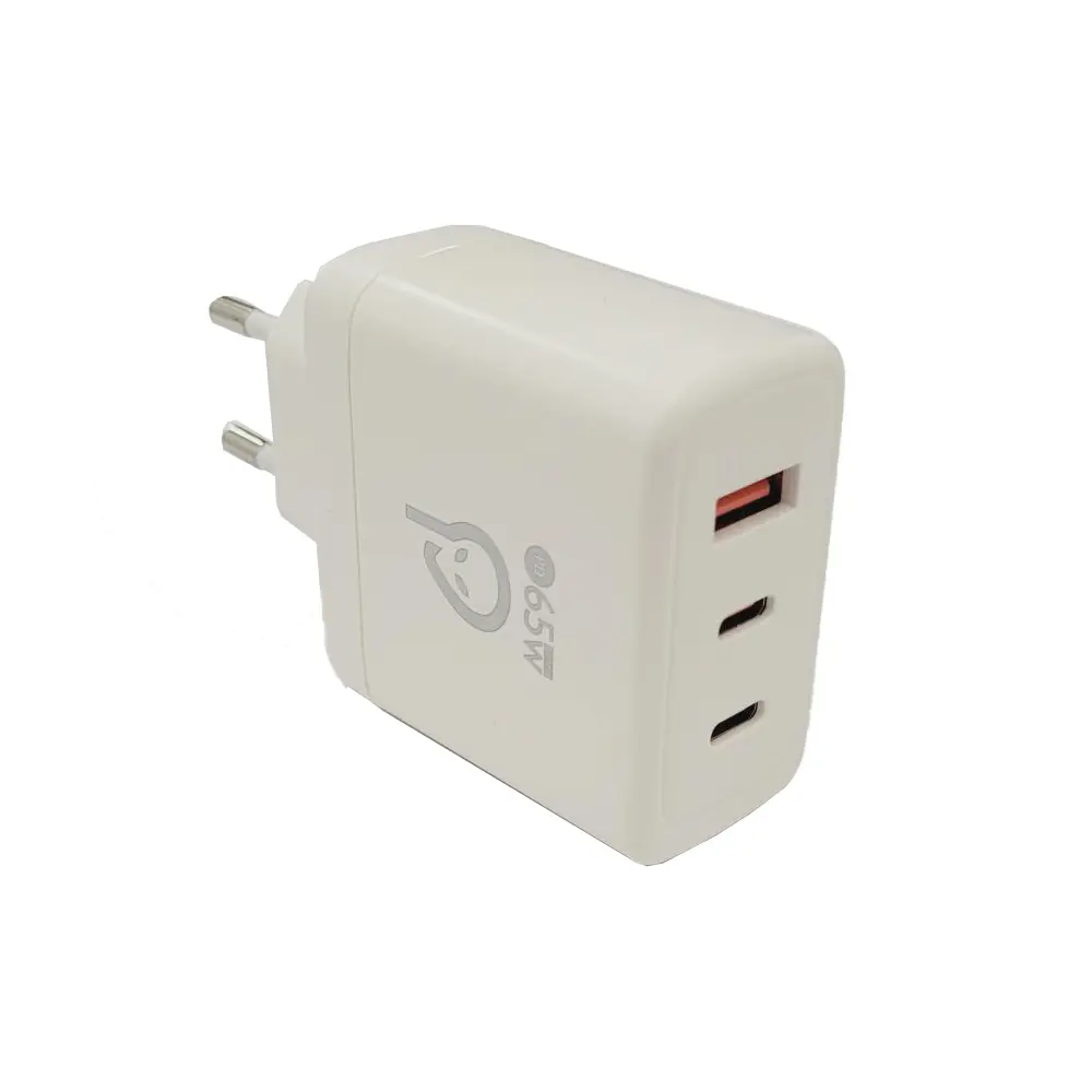 Încărcător rețea Spacer SPAR-TRIOQ-04 65W GaN 2×USB-C + USB