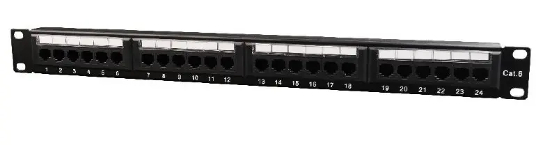 Patch panel Gembird NPP-C624CM-001 Cat6 24 porturi 1U management cabluri