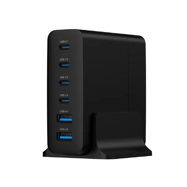 Incarcator perete Gembird TA-UC-2A4C-PD75-01-BK 75W GaN 6 porturi negru