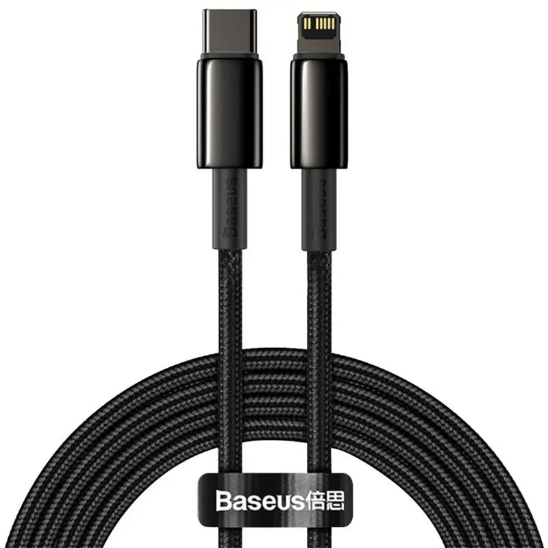 Cablu Baseus CATLWJ-01 Lightning 1m 20W negru