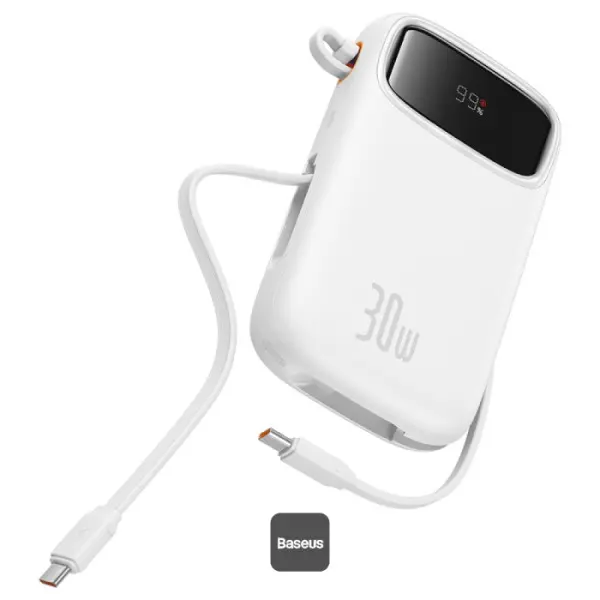 Power bank Baseus Qpow 2 10000mAh 30W alb