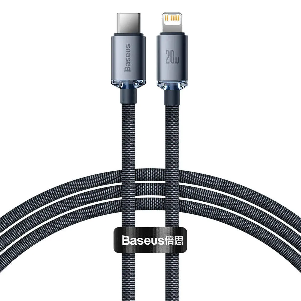 Cablu Baseus CAJY000201 USB-C Lightning 20W 1,2m negru