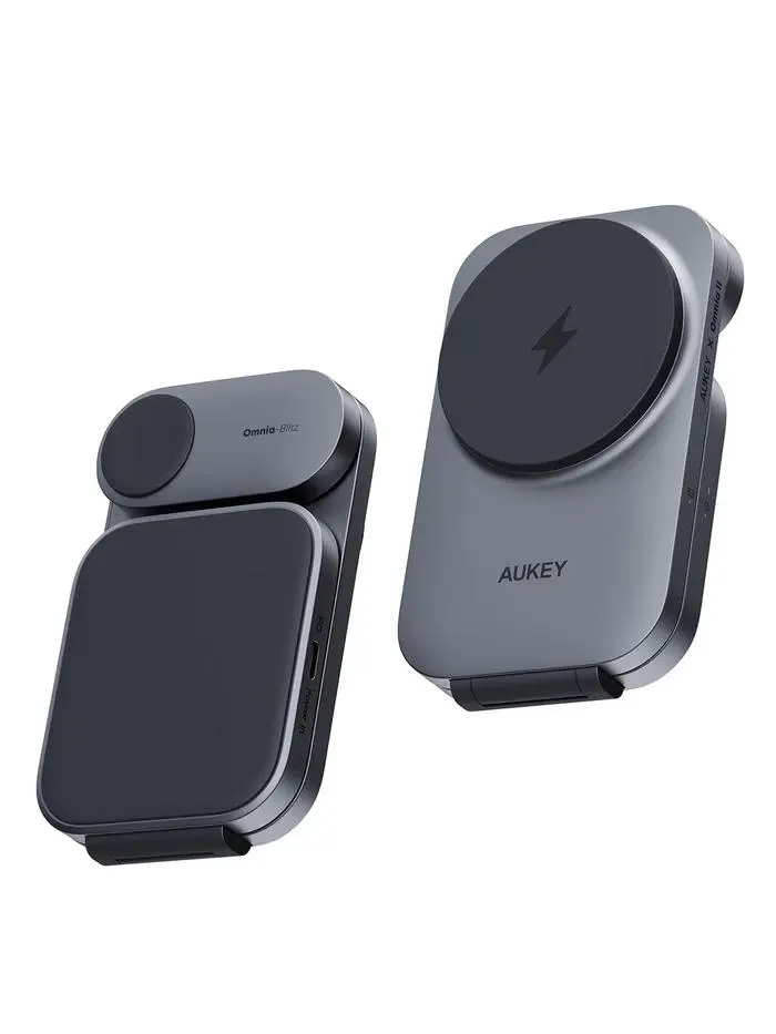 Încărcător Aukey LC-MC312 Qi2 3-in-1 pliabil magnetic