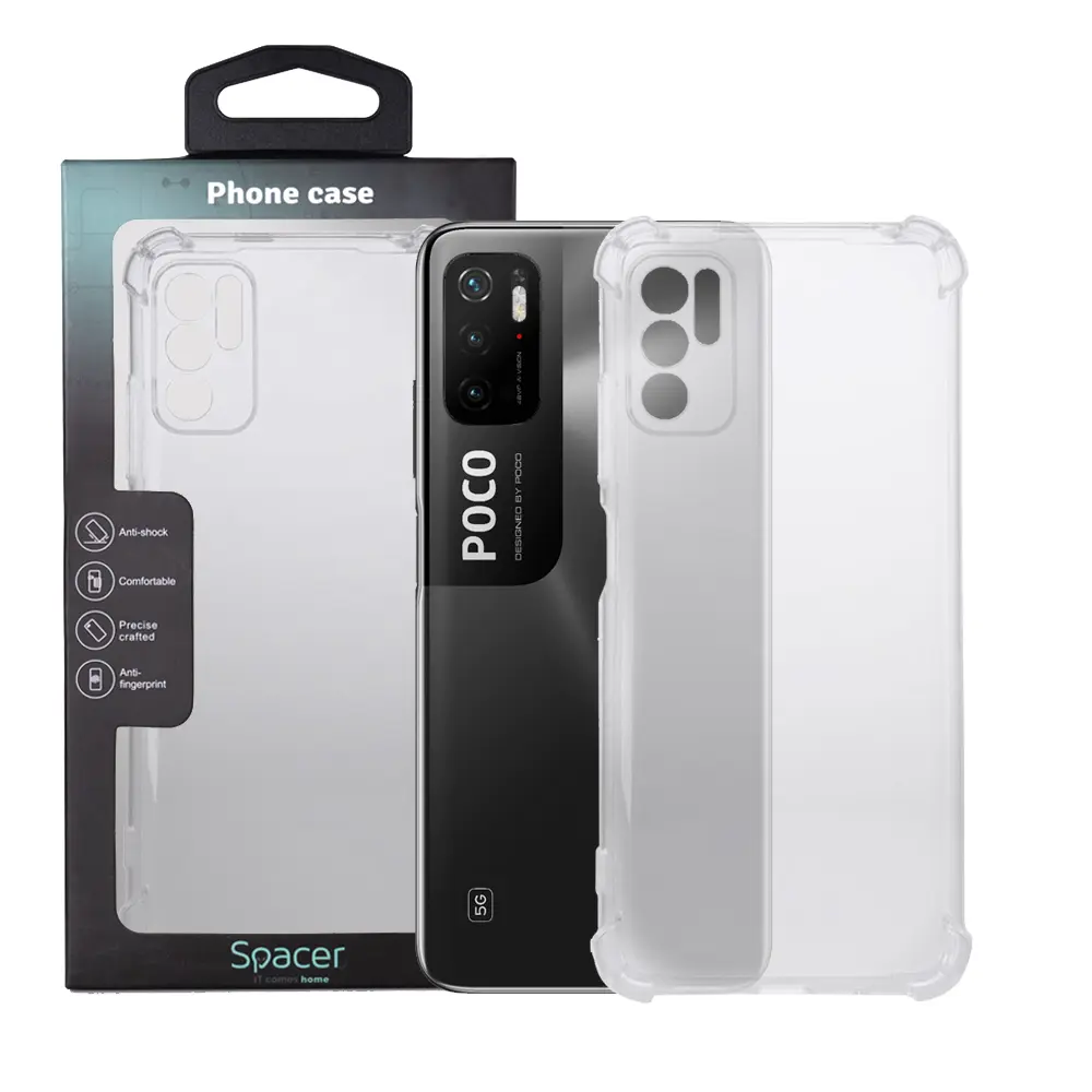 Husă Spacer Xiaomi Pocophone M3 Pro 5G TPU transparentă