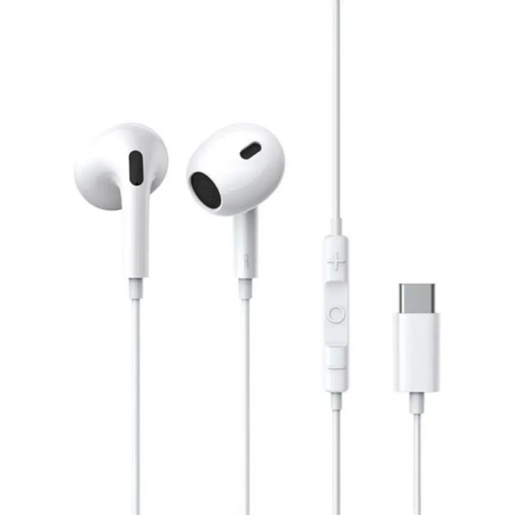 Căști Baseus Encok CZ17 USB-C alb cu microfon