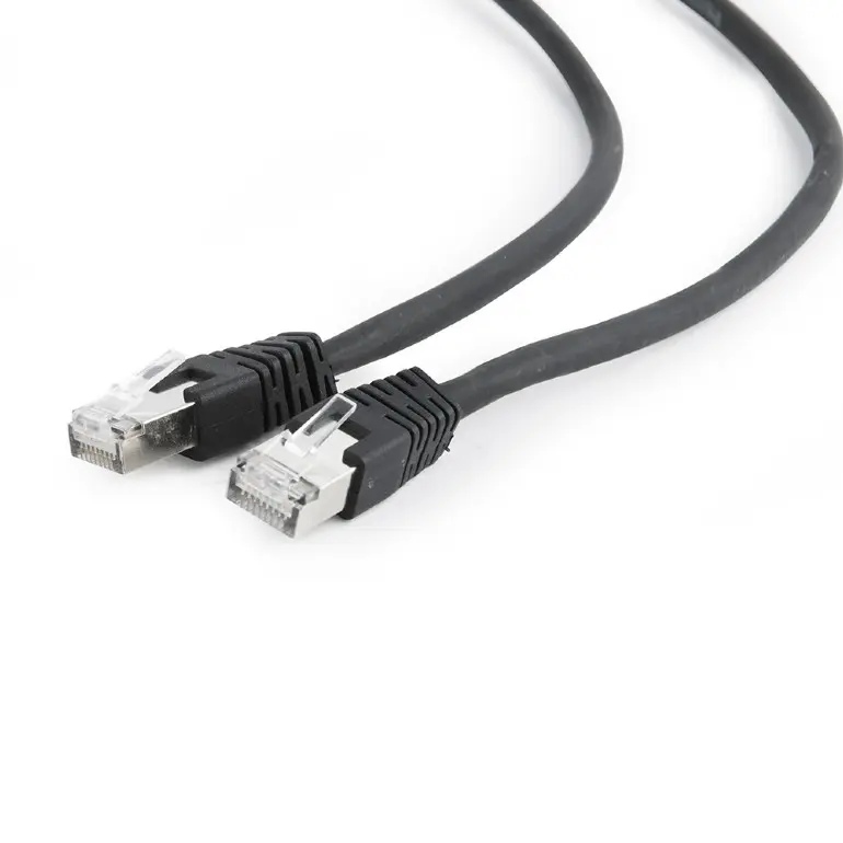 Cablu S/FTP GEMBIRD Cat6a, LSZH, cupru, 5 m, negru, AWG27, dublu ecranat PP6A-LSZHCU-BK-5M