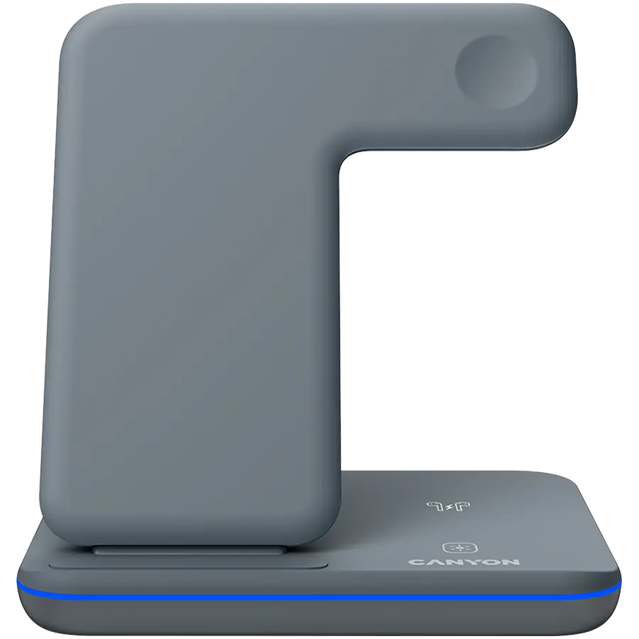 Incarcator Wireless Canyon WS-303 3in1 15W, Gri