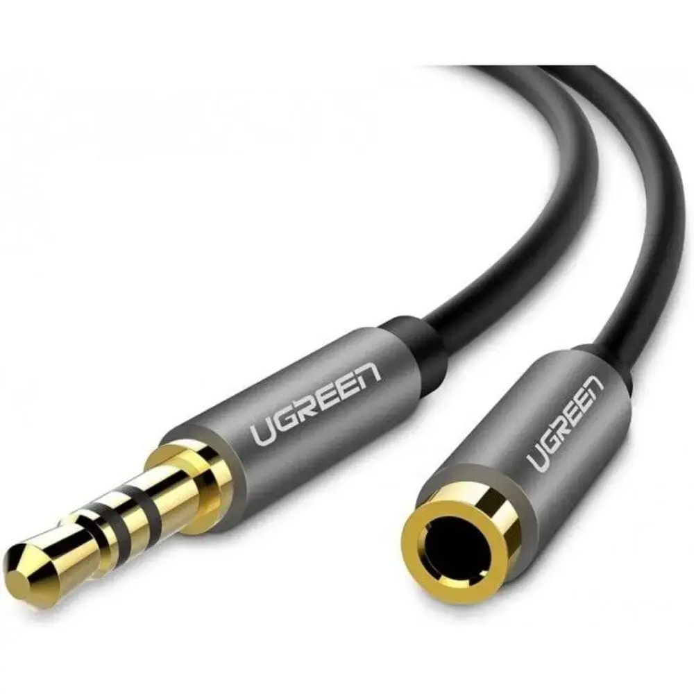 Extensor audio Ugreen AV118 3 5 mm 1 5 m Negru