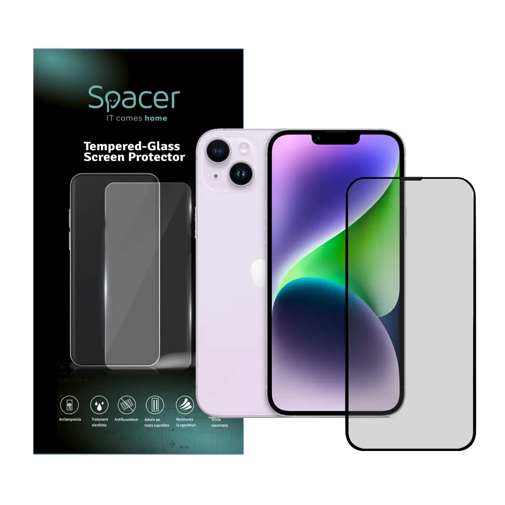 Folie sticlă Spacer iPhone 14 Plus SPPG-AP-IP14PL-TG, 9H, tempered glass