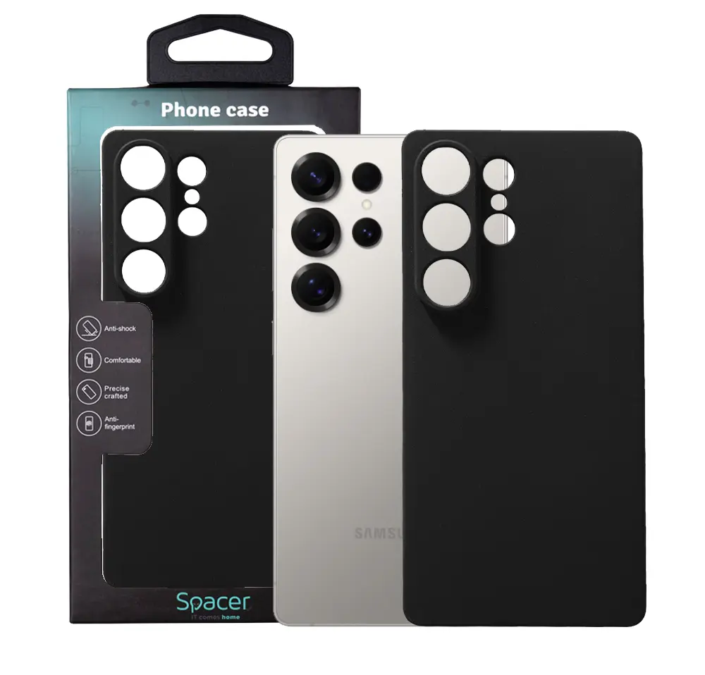 Husă Spacer Samsung Galaxy S25 TPU 1 5 mm neagră