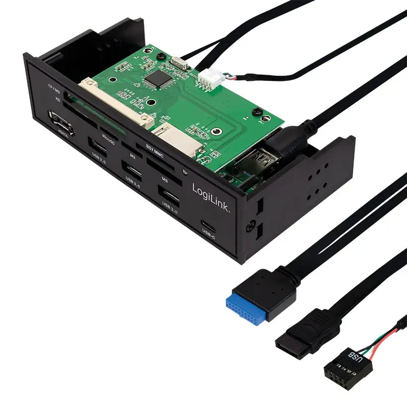 Hub USB intern Logilink UA0341 5.25 bay negru