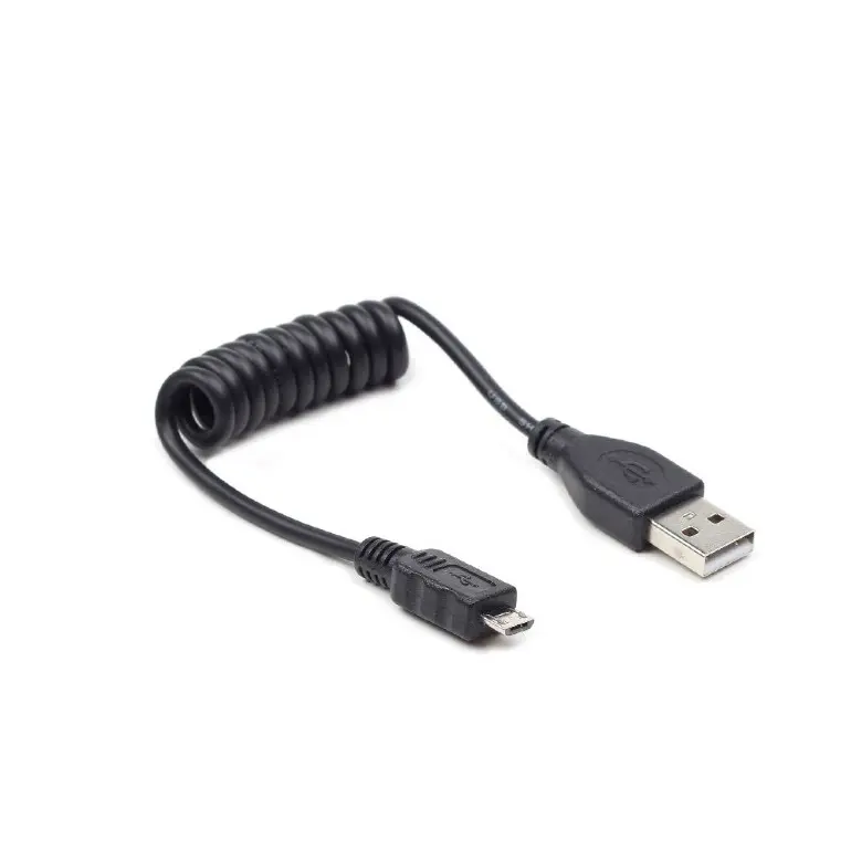 Cablu Micro-USB spiralat Gembird CC-mUSB2C-AMBM-06m negru