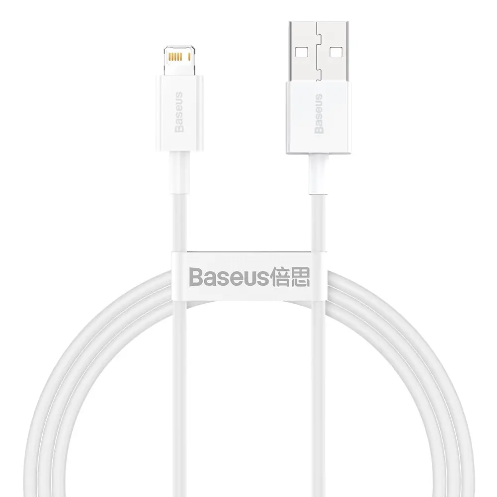 Cablu Baseus CALYS-A02 USB Lightning 1m 2-4A alb