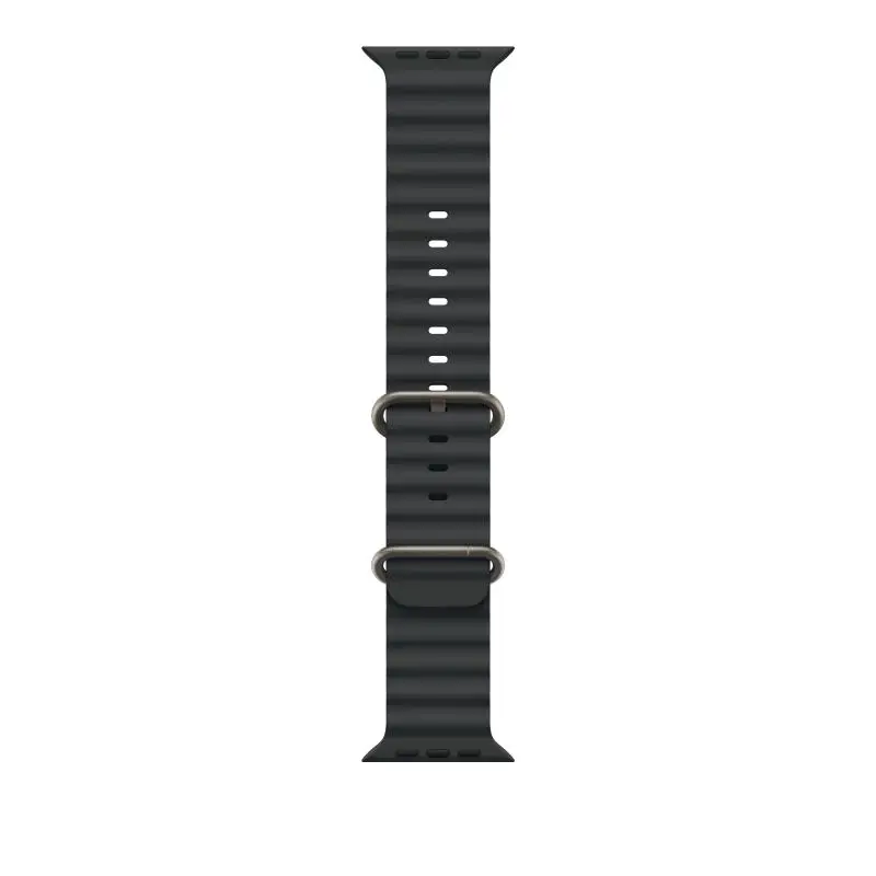 Curea Apple Watch Ocean Band 49mm negru Natural Titanium
