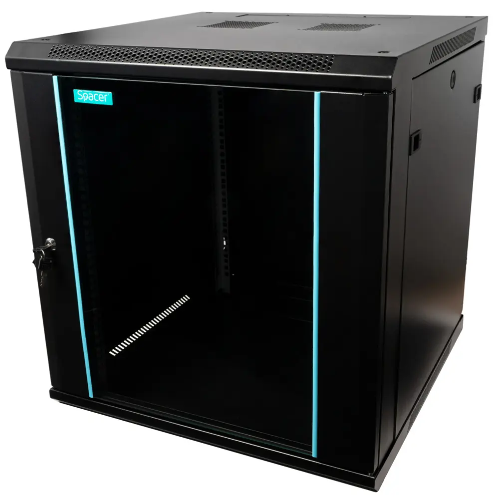 Cabinet rack Spacer 12U 600×600 perete negru