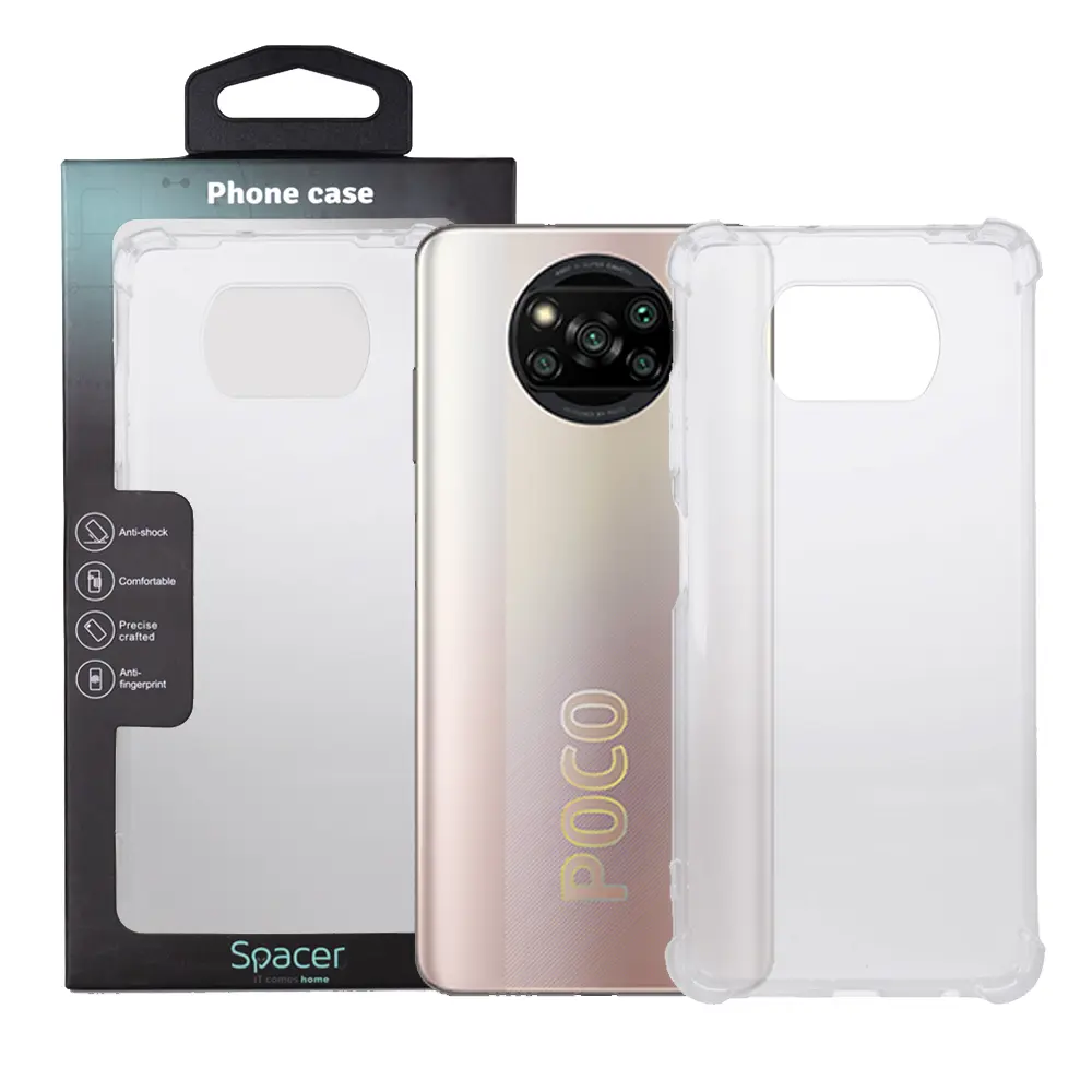 Husă Spacer Xiaomi Pocophone X3 Pro 5G TPU transparentă