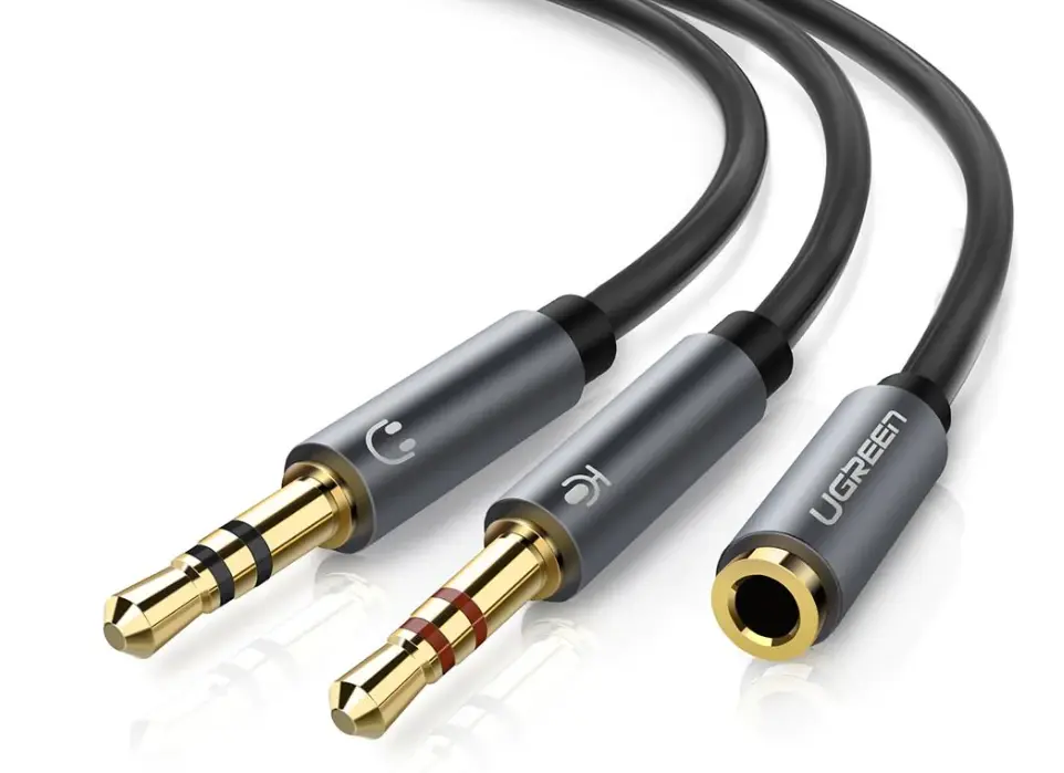 Splitter audio UGREEN AV140 20899 jack 3,5 mm 0,2 m negru
