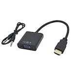 Adaptor Convertor Lanberg AD-0017-BK HDMI la VGA cu Audio