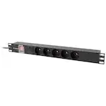 PDU rack Lanberg 1U 5 prize 230V 2m 10A negru