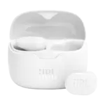 Casti in-ear JBL Tune Buds, True wireless, Active Noise Cancelling, Bluetooth, 4 Microfoane, Autonomie 48H, IP54, Alb