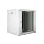 Dulap metalic montat pe perete din pachet plat , Lanberg , 12U , 600x600mm , gri
