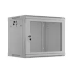 Cabinet metalic rack 19″ 9U 600x450mm gri cu usi perforate, set flat pack