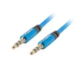 Cablu audio Lanberg mini-jack 3 m albastru CA-MJMJ-10CU-0030-BL