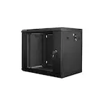 Dulap metalic montat pe perete din pachet demontabil , Lanberg , 9U , 650x450mm , 19 ” , negru