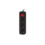 Prelungitor Lanberg PS1-03F-0150-BK Schuko 3 prize 1.5m