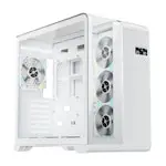 Carcasă 1st PLAYER Gaming RT7 alb, afișaj digital, 4 ventilatoare ARGB, ATX