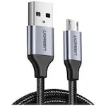 Cablu alimentare si date Ugreen, US290, Fast Charging Data Cable pt. smartphone, USB la Micro-USB, braided, 0.5m, negru