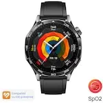 Smartwatch Huawei Watch GT 5, 46MM, Deep Tarnish Stainless Steel Case, Black Fluoroelastomer Strap