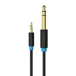 Cablu audio TRS de 3,5 mm tata la 6,35 mm tata 2 m Vention BABBH negru