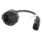 Cablu Prelungitor Alimentare UPS Lanberg IEC C14 la Schuko Mamă 20cm