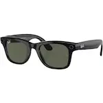 Ochelari Smart Ray-Ban Meta Wayfarer, Marime M, Wireless, Bluetooth, Microfon, Smart Glasses AI, Lentile G15, Standard, Verde-Negru