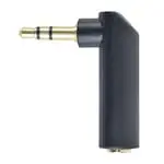 Adaptor audio Gembird jack 3 5 mm 90 grade negru